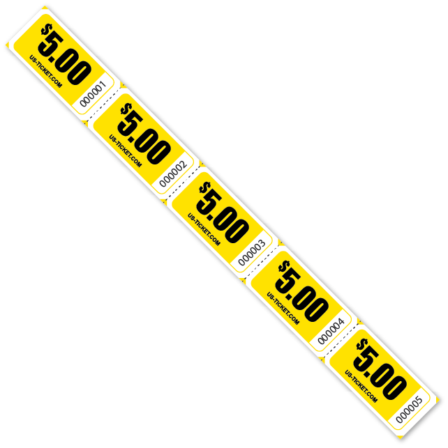 $5.00 Denomination Strip Tickets