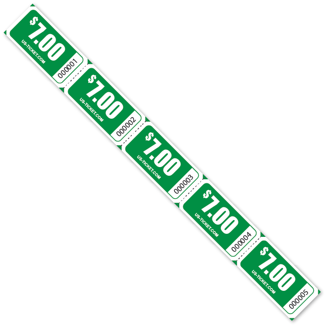 $7.00 Denomination Strip Tickets
