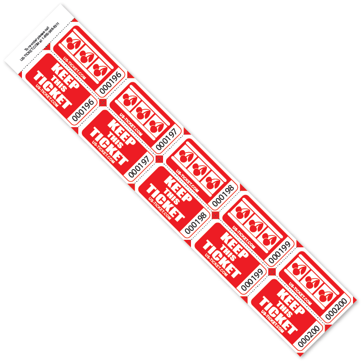 Cherry Raffle Strip Tickets