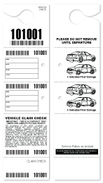 5 Part Hanging Valet Ticket Black