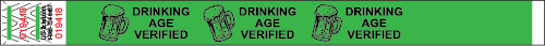 Drinking Age Verified Tyvek Wristband